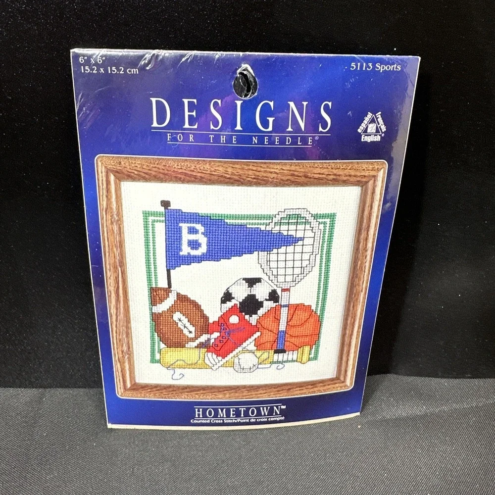 Lot of 4 Cross Stitch Kits Sports, Cactus , Christmas , Mothers are And Bear